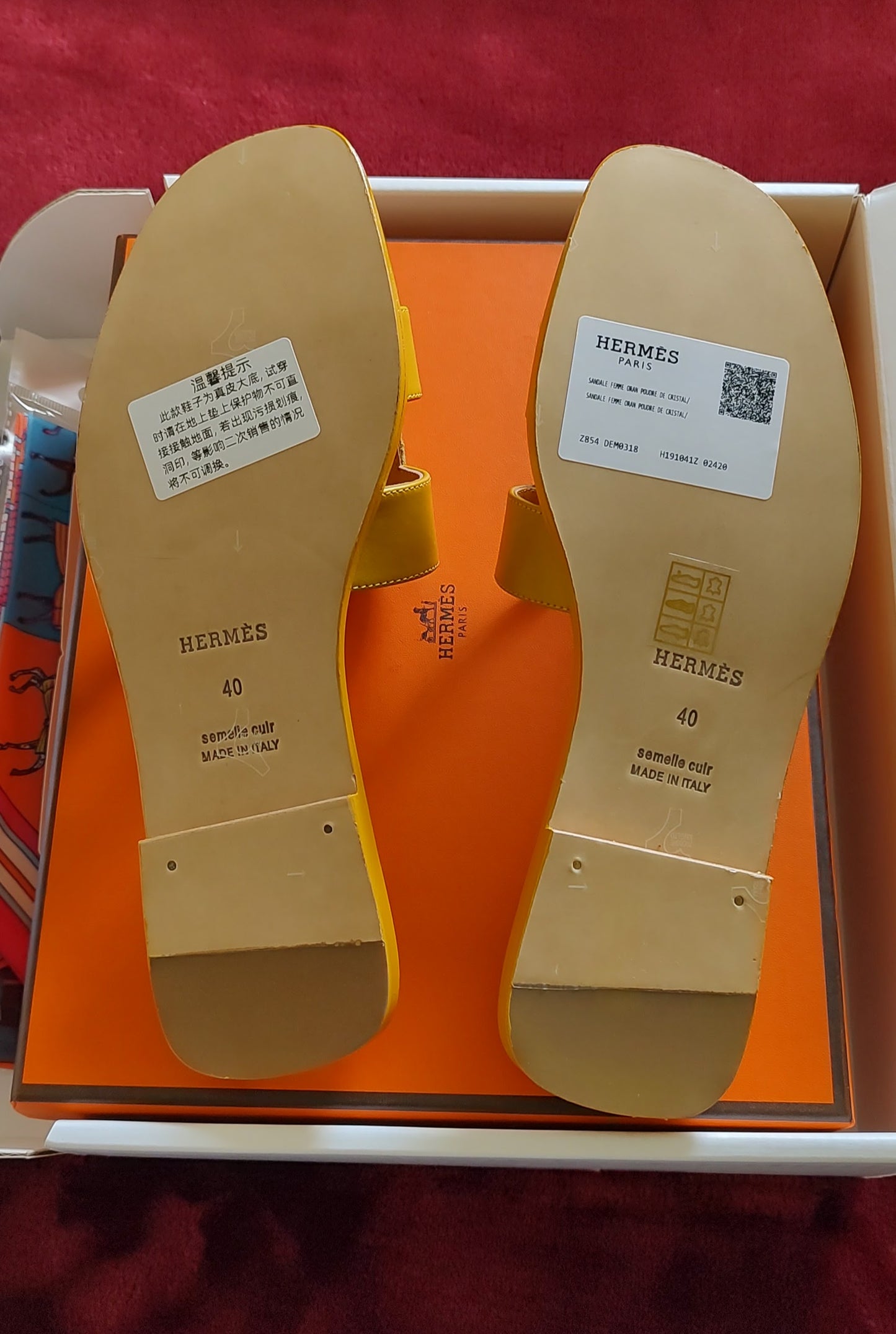 Hermès Oran Sandal in Yellow EU Size 40 US size 10