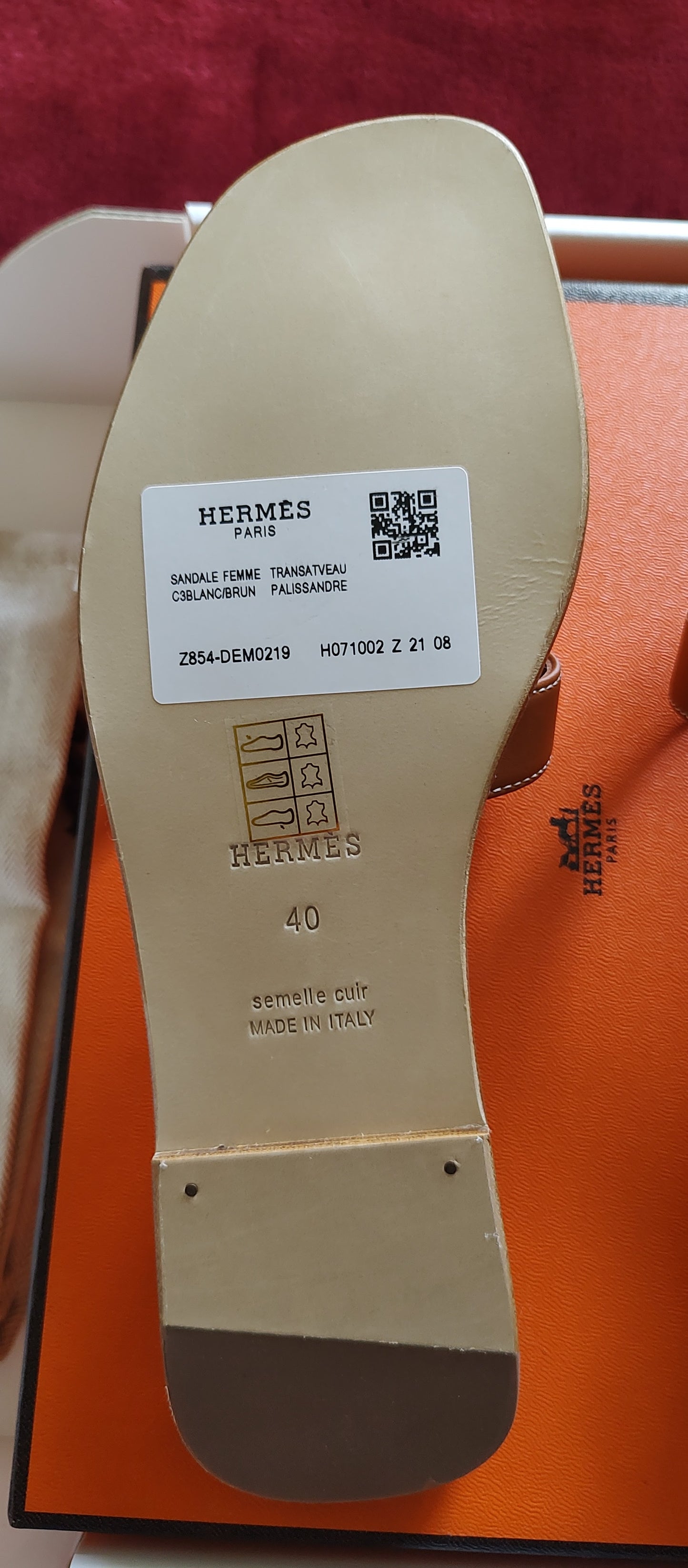 Hermès Oran Sandal in Brown EU Size 40 US size 10