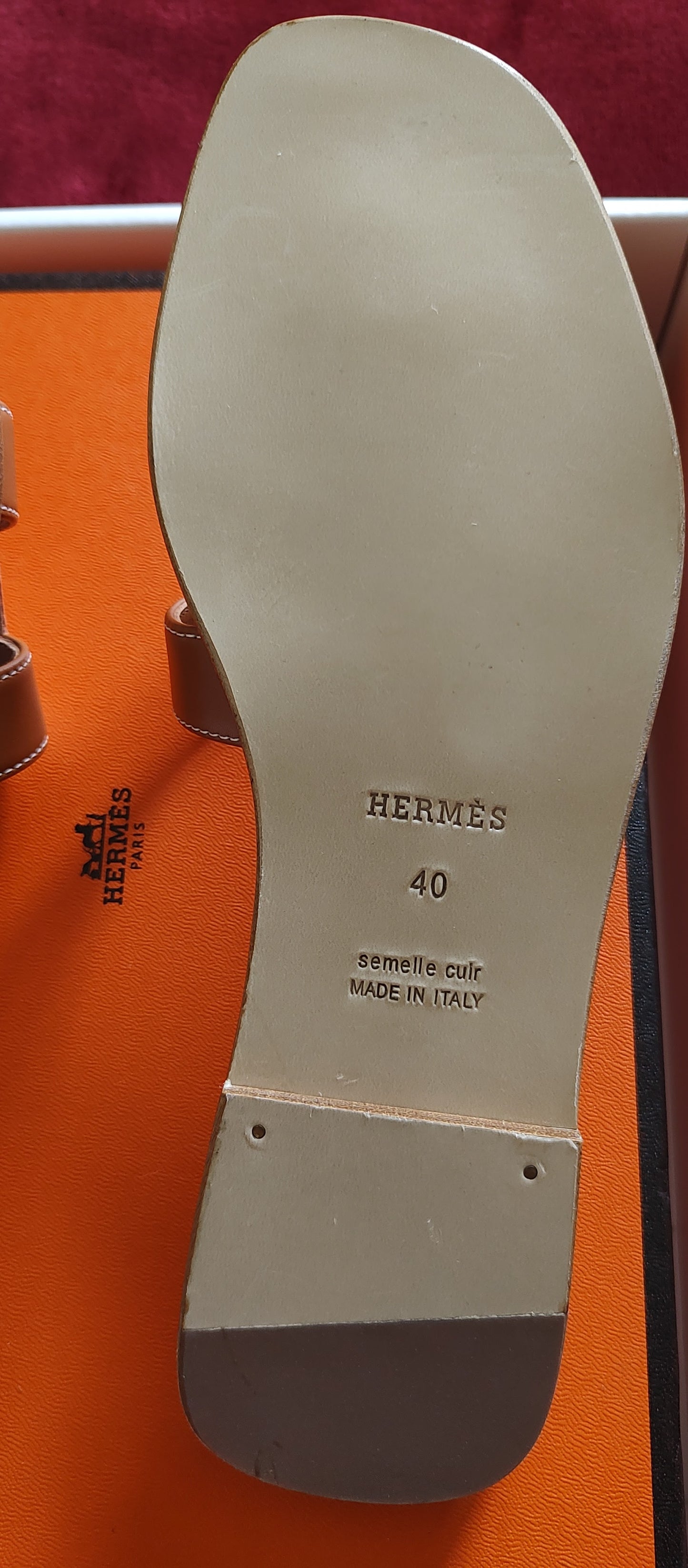 Hermès Oran Sandal in Brown EU Size 40 US size 10